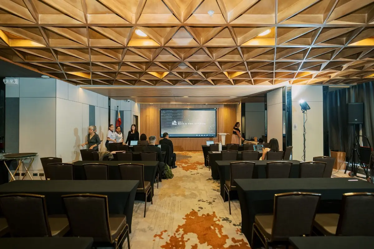 The workshop hall at Novel Hotel BGC set up for Day 1